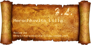 Herschkovits Lilla névjegykártya